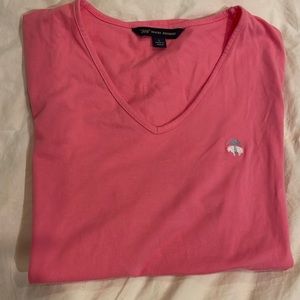 Large pink Brooks Brothers V-neck t-shirt